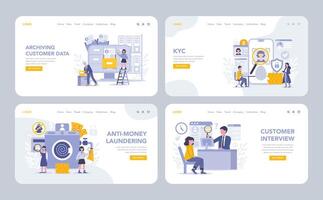 kyc begrepp. platt vektor illustration.