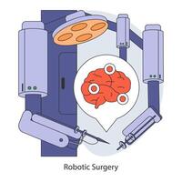 kirurgisk precision begrepp. platt vektor illustration.