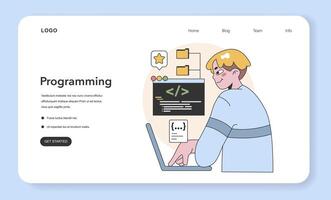 programmering väsentliga begrepp. platt vektor illustration