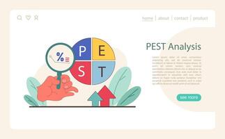 Pest Analyse Konzept. vektor