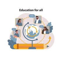 utbildning för Allt. global och prisvärd utbildning. öppen skola vektor