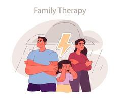 familj terapi begrepp. vektor