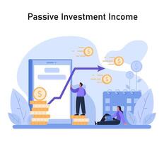 passiv Investition Einkommen . verdienen stetig Einnahmen durch Clever Investitionen vektor