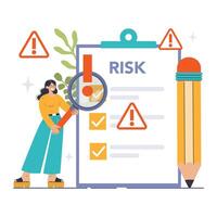 risk förvaltning begrepp. platt vektor illustration