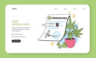 cannabis recept tema. platt vektor illustration