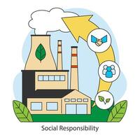 Sozial Verantwortung Konzept. eben Vektor Illustration.