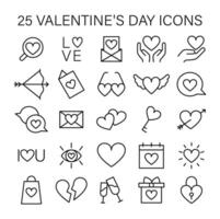 hjärtans dag ikon uppsättning fångande väsen av kärlek vektor
