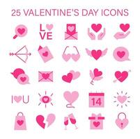 Valentinstag Tag Symbol einstellen Erfassen Wesen von Liebe mit Herzen vektor