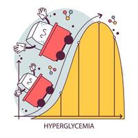 diabetes. mätning socker blod med glukometer. glukos övervakning, vektor