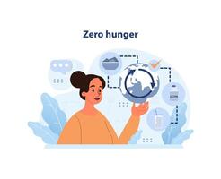 Null Hunger. sdg oder nachhaltig Entwicklung Ziele. global Ziel zum besser vektor