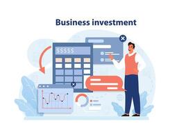 finansiell verktyg för effektiv företag investering. platt vektor illustration