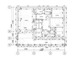 detaljerad arkitektonisk privat hus golv planen, lägenhet layout, plan. vektor illustration