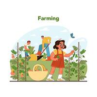 glad jordbruk begrepp. platt vektor illustration