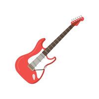 gitarr illustration ikon platt design stil design isolerat vit bakgrund vektor