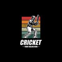 team klubb cricket bricka logotyp mall vektor