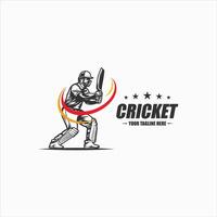 Mannschaft Verein Kricket Abzeichen Logo Vorlage Vektor