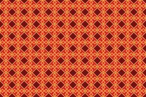 illustration mönster, abstrakt geometrisk stil. upprepa prov fyrkant i oktogon på djup röd bakgrund. vektor