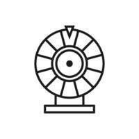 förmögenhet spinning hjul ikon vektor design mall