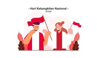 Hari Kebangkitan nasional 20 Mei. Übersetzung kann 20, National Erwachen Tag von Indonesien vektor