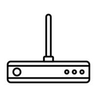 ein Breitband Netzwerk Gerät, Symbol von W-lan Router vektor