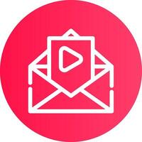 kreatives Icon-Design für Video-E-Mails vektor