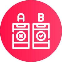 ab testen kreativ Symbol Design vektor