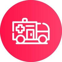 Krankenwagen kreatives Icon-Design vektor