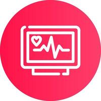 EKG-Monitor kreatives Icon-Design vektor