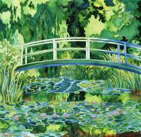 Der Seerosenteich (1899) von Claude Monet: Ausmalbilder für Erwachsene vektor