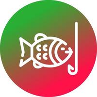 süchtig Fisch kreativ Symbol Design vektor