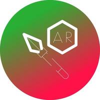 ar Speer werfen kreativ Symbol Design vektor