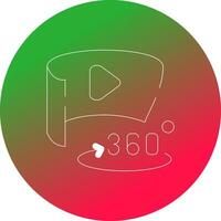 360 Grad Video kreativ Symbol Design vektor