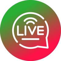 Live-Chat kreatives Icon-Design vektor