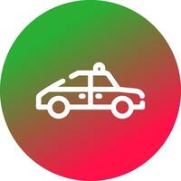 Polizeiauto kreatives Icon-Design vektor