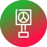 Peace-Zeichen kreatives Icon-Design vektor