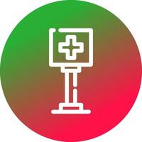 Gesundheitswesen-Schild kreatives Icon-Design vektor