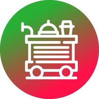 Food Trolley kreatives Icon-Design vektor