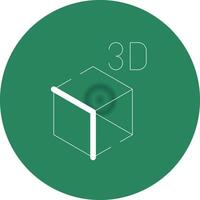 3d Objekt kreativ Symbol Design vektor