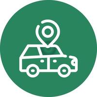 kreatives Icon-Design für den Standort des Autos vektor