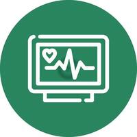 EKG-Monitor kreatives Icon-Design vektor