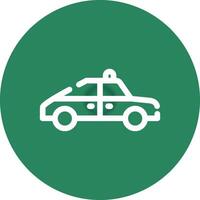 Polizeiauto kreatives Icon-Design vektor