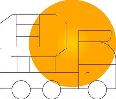 Rührgerät LKW kreativ Symbol Design vektor