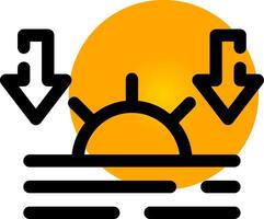 Sonnenuntergang kreativ Symbol Design vektor