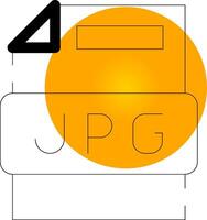 jpg-Datei kreatives Icon-Design vektor