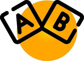 ABC-Block kreatives Icon-Design vektor