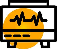 EKG-Monitor kreatives Icon-Design vektor