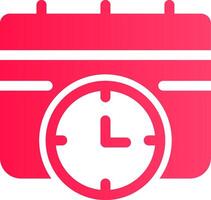 Deadline kreatives Icon-Design vektor