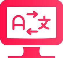 online Sprache Lehrer kreativ Symbol Design vektor