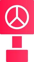 Peace-Zeichen kreatives Icon-Design vektor