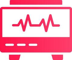 EKG-Monitor kreatives Icon-Design vektor